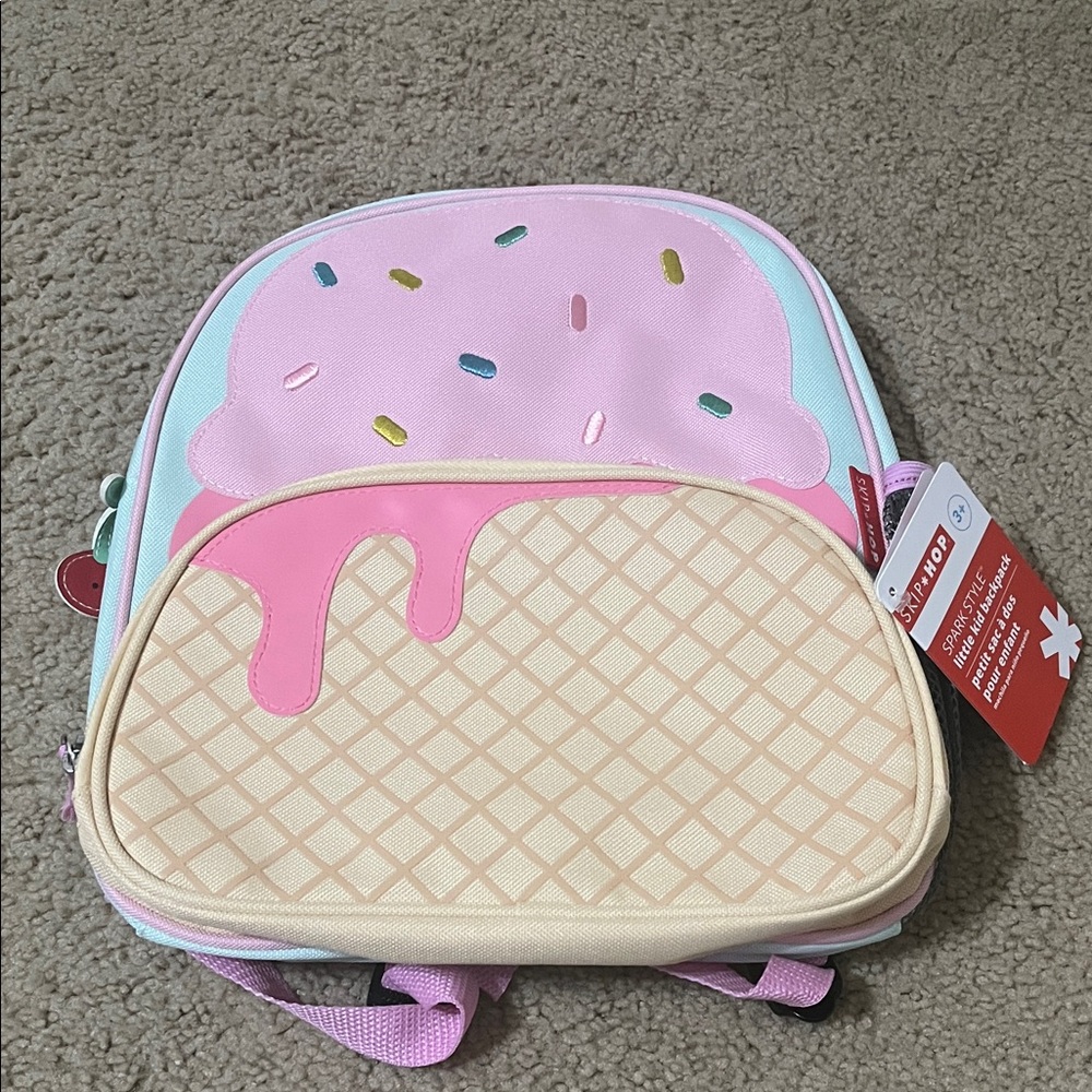Skip Hop Ice Cream Cone Bag - Pink and Cream
